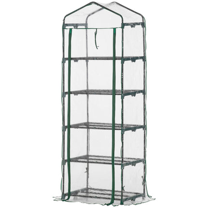 Mini skleník s 5 policemi pro rostliny, 69x49x193 cm