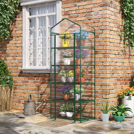 Mini skleník s 5 policemi pro rostliny, 69x49x193 cm