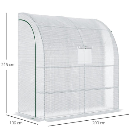 Fóliovník 200x100x215cm, síťové okno a UV ochrana