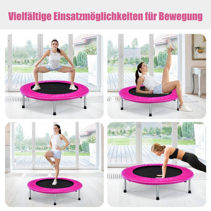 Skládací růžová trampolína 97 cm pro děti, nosnost 150 kg