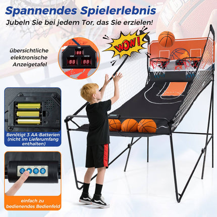 Skládací basketbalový automat s 8 režimy a ukazatelem skóre