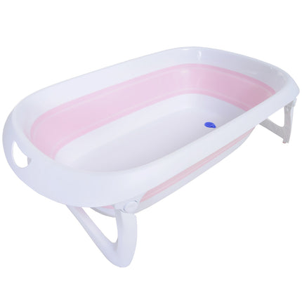 Skládací růžová dětská vanička, ergonomický protiskluzový design