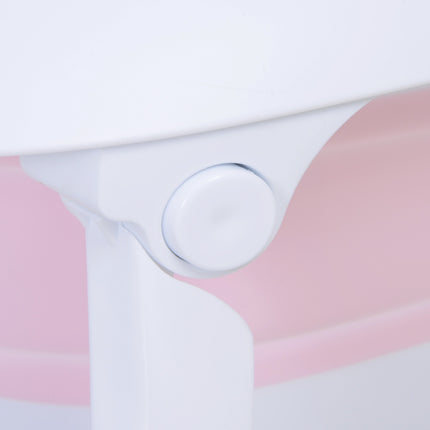 Skládací růžová dětská vanička, ergonomický protiskluzový design