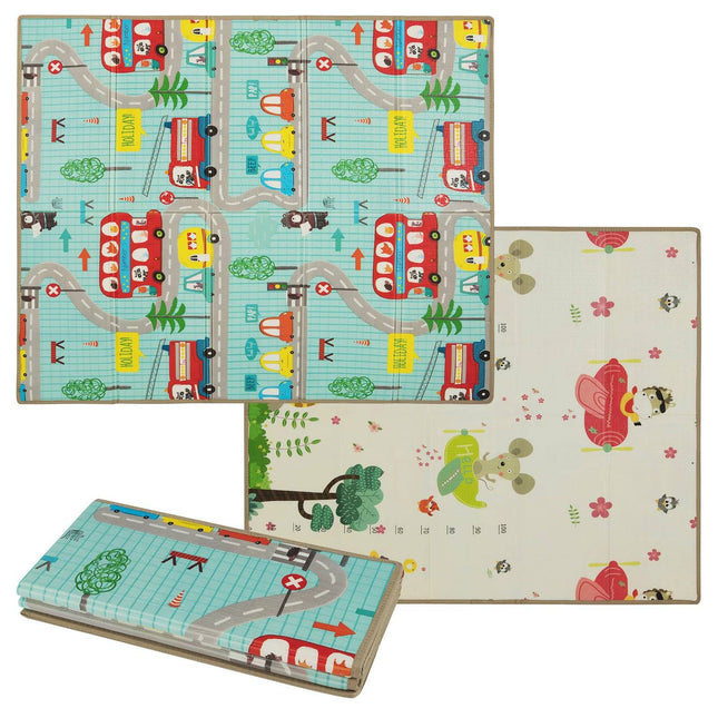 Foldable Baby Play Mat, XPE Foam, Double-Sided, 178x148 cm