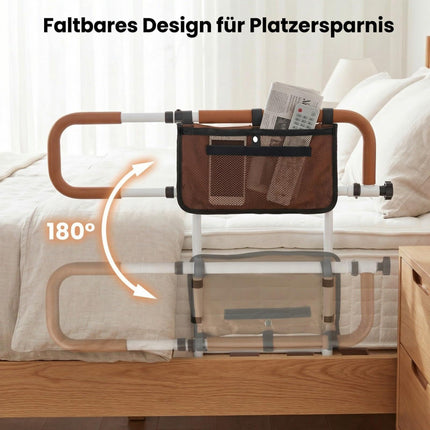 Foldable Bed Rail for Seniors, Adjustable Width & Height