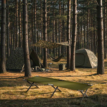 Opvouwbaar veldbed, groen, 200 cm