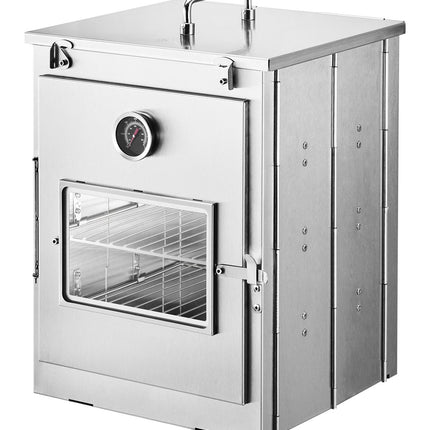 Foldable Camping Oven, 30L, 3-Tier Rack, Thermometer