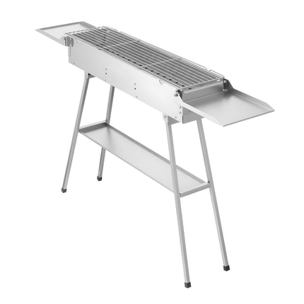 Foldable Charcoal Grill, 250 Sq In, Lift Tray, Tables