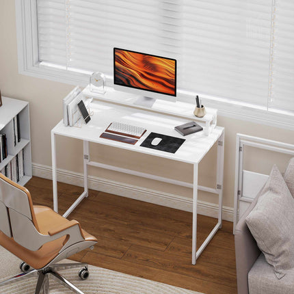 Skládací počítačový stůl se stojanem na monitor, 100 x 48 cm