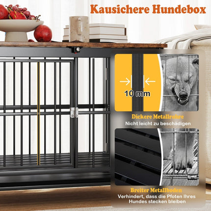 Faltbare Hundebox mit Rollen & herausnehmbarer Ablage