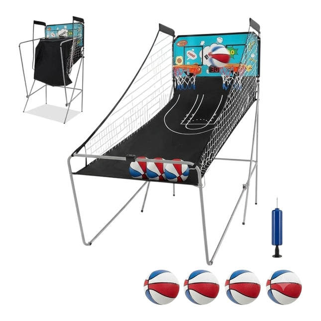 Foldable Electronic Basketball Arcade Game with 8 Modes