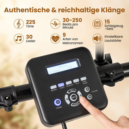 Skládací elektronické bicí se síťovými pady, 225 zvuků
