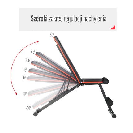 Skládací posilovací lavice – nastavitelná, úsporný design
