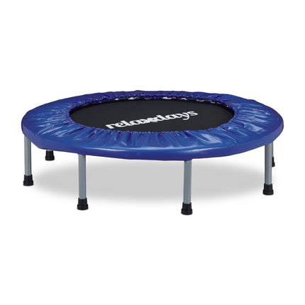 Skládací fitness trampolína, modro-černá, pokojová trampolína na cvičení
