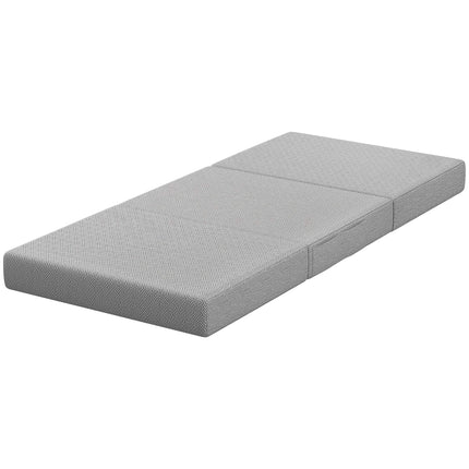 Foldable Gel Foam Mattress 90x200 cm with Washable Cover