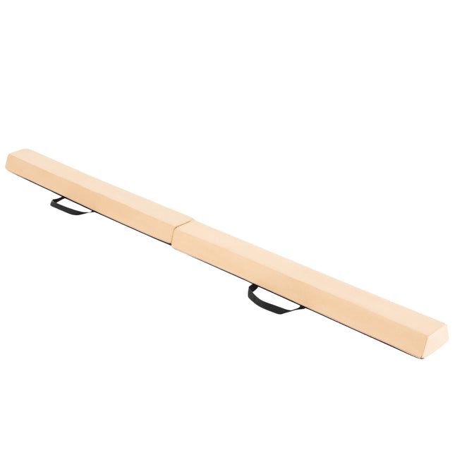 Skládací gymnastická kladina, 210 cm, protiskluzová, béžová