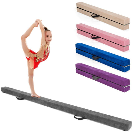 Skládací gymnastická kladina, 210cm, povrch imitace semiše