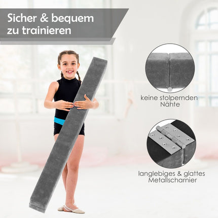 Skládací gymnastická kladina, 210cm, povrch imitace semiše