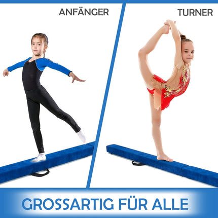 Skládací gymnastická kladina, 210cm, povrch imitace semiše