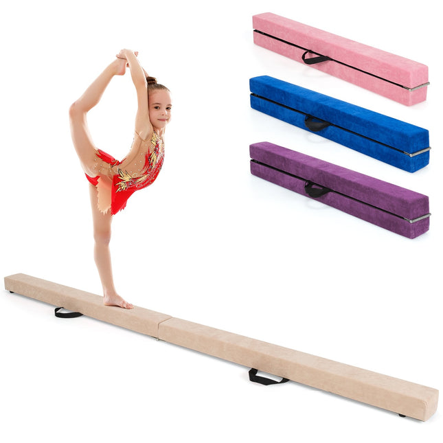 Skládací gymnastická kladina, 210cm, povrch imitace semiše