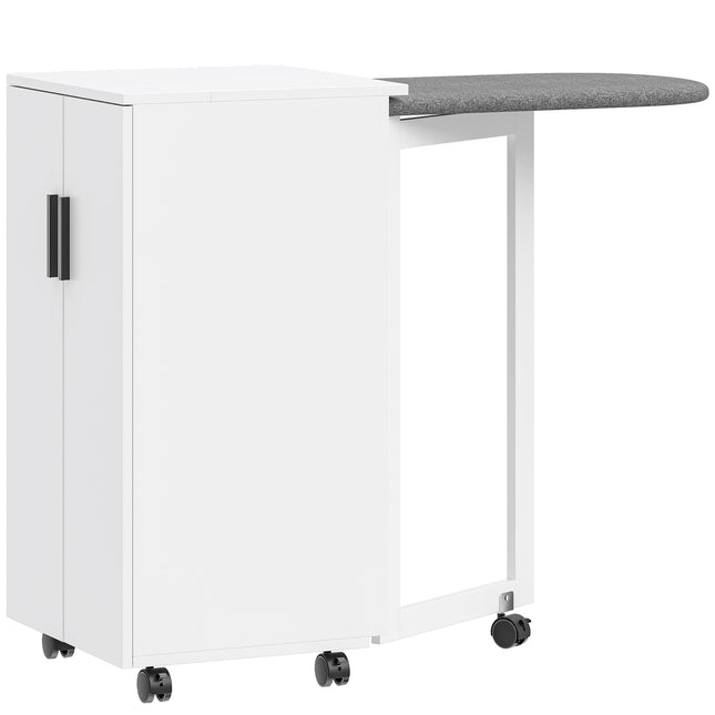 Foldable Ironing Board Cabinet with Heat-Resistant Surface