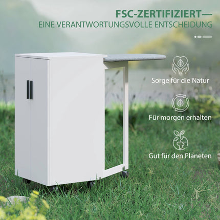 Skládací skříňka se žehlicím prknem, žáruvzdorný povrch
