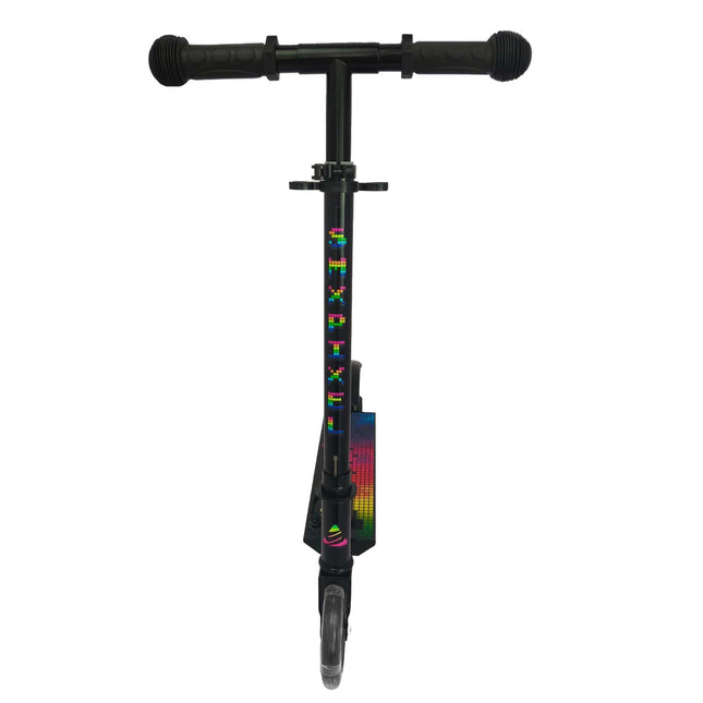 Skládací koloběžka, svítící kolečka 120mm, nastavitelná výška