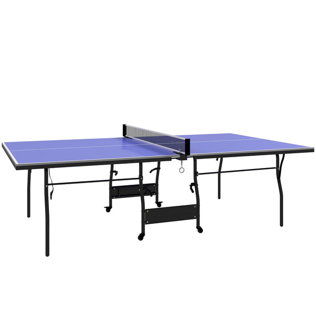 Foldable Mid-Size Table Tennis Table with Net & Balls