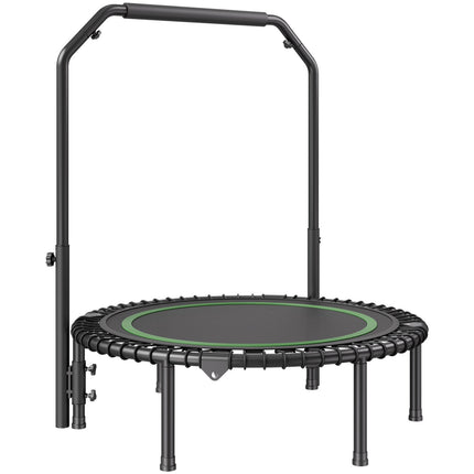 Foldable Mini Trampoline, 40 Inch, 330 lb, Adjustable Handle