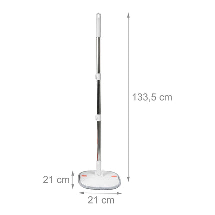 Foldable Mop Set with Microfibre Pads and Wringing System