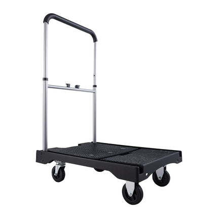 Foldable Platform Cart, 330 lb, Swivel Wheels, Adjustable Handle