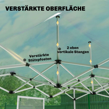 Foldable Pop-Up Greenhouse, 295x200x270 cm, UV-Protected