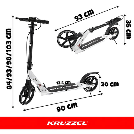 Skládací koloběžka pro děti i dospělé, kola 200mm, max. 100kg