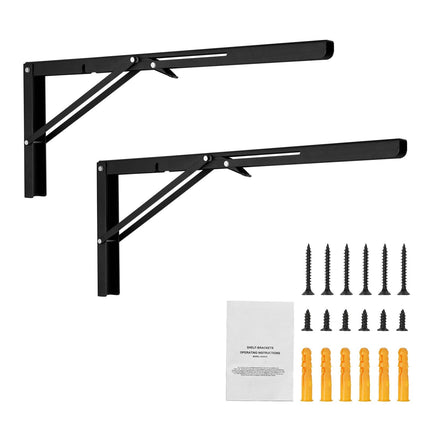 Foldable Shelf Brackets, 24-Inch, 2-Pack, 300 lb