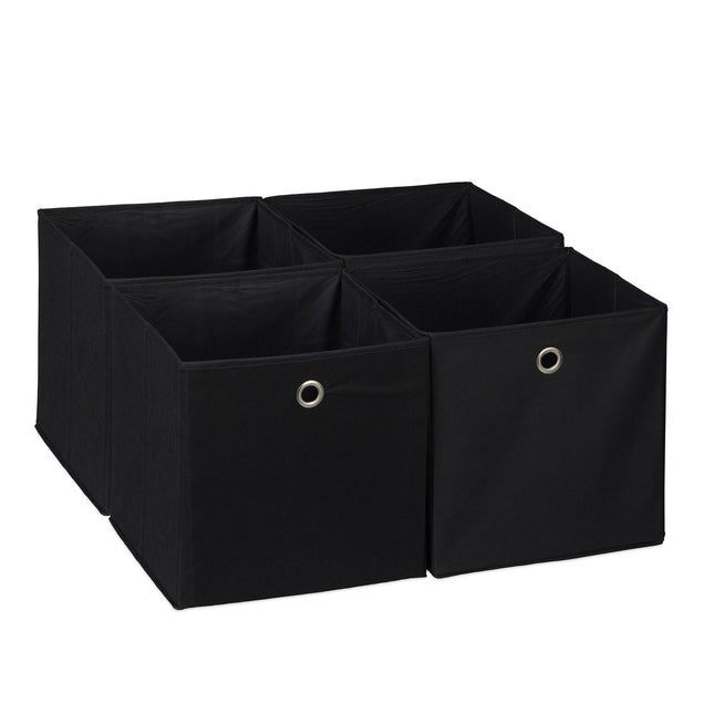 Opvouwbare opbergmanden - set van 4, stoffen organizers