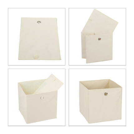 Foldable Shelf Storage Baskets, Set of 4, Fabric Organizers