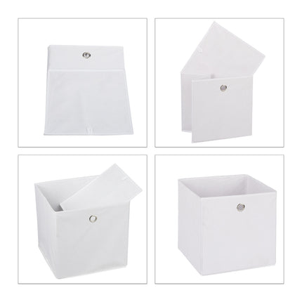 Foldable Shelf Storage Baskets, Set of 4, Fabric Organizers