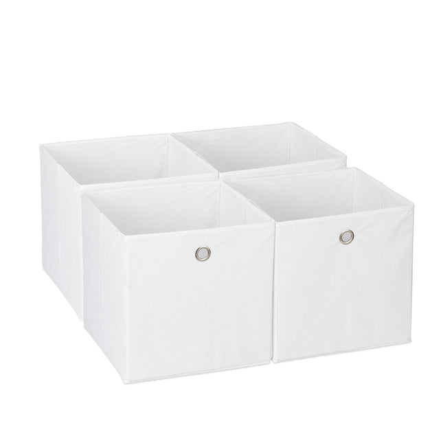Opvouwbare opbergmanden, set van 4, stoffen organizers