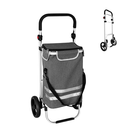 Skládací nákupní vozík, 45L, chladicí taška, nosnost 35kg