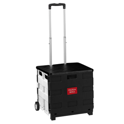Skládací nákupní vozík, objem 50L, bílá