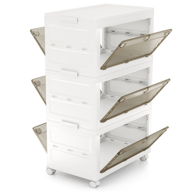 Faltbare Aufbewahrungsbox mit Deckel, 126L/168L, Rollen