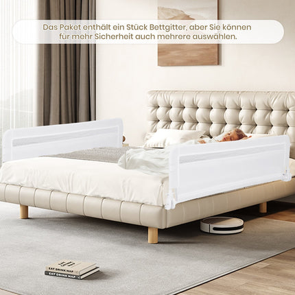 Skládací zábrana na postel pro batolata, 120 cm, snímatelný potah