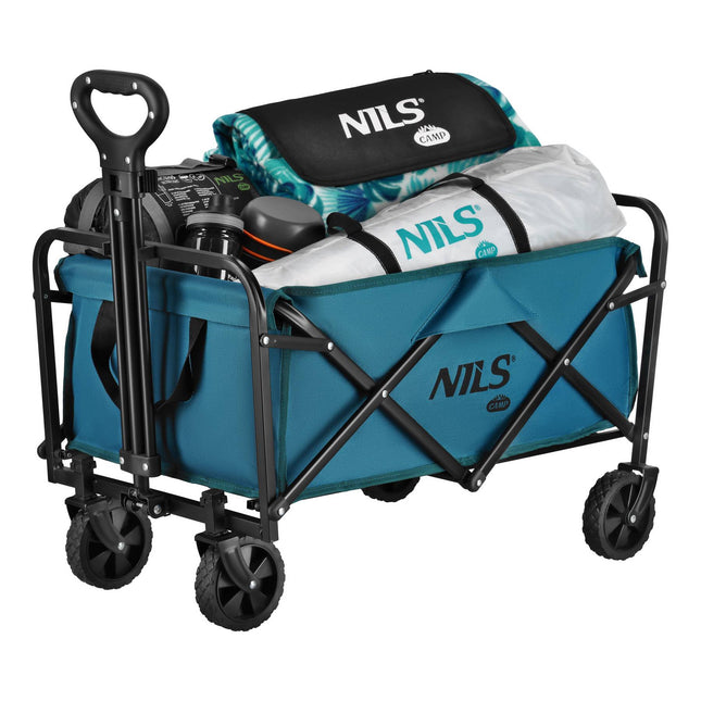 Opvouwbare toeristentrolley, 70 liter, turquoise, 600D PVC