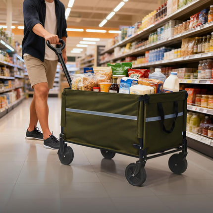 Faltbarer Bollerwagen mit Heckklappe – Wasserdicht, hohe Kapazität