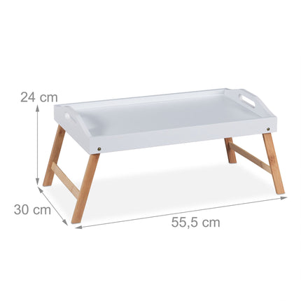Foldable bed tray