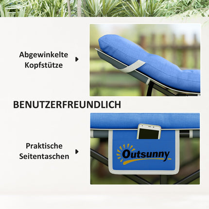 Folding camp bed with mattress and pillow - 190 cm, 150 kg limit