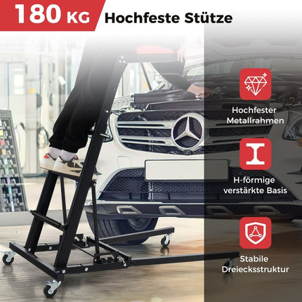 Skládací zvedák motoru s nastavitelnou výškou 114.5-168cm a 3 polohami ramene, autodílenský jeřáb