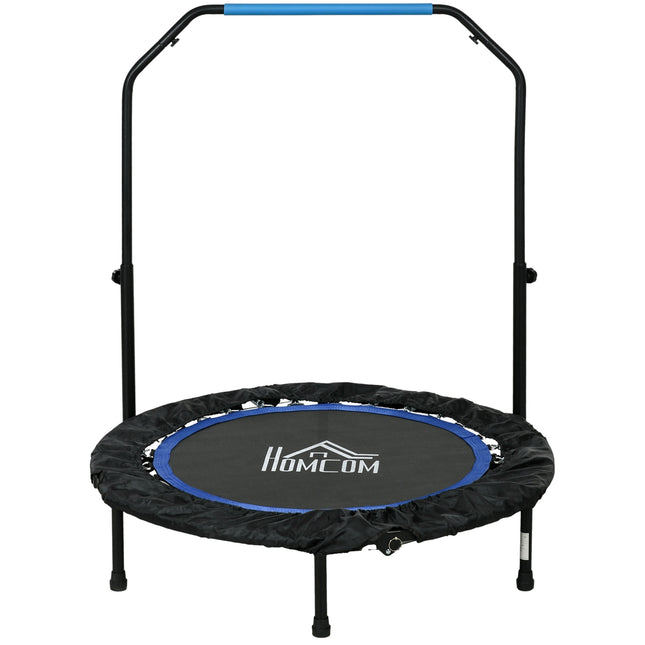 Skládací fitness trampolína, 100 kg, nastavitelné madlo, LCD