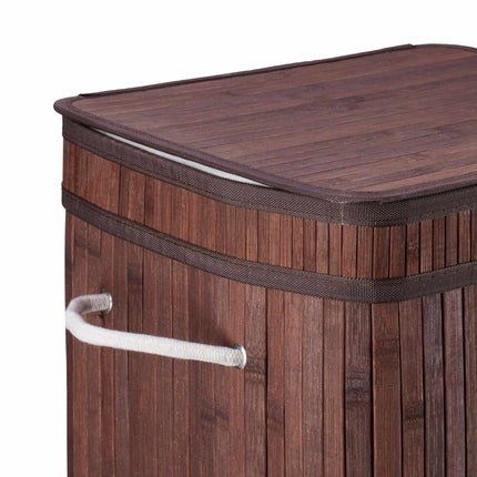 Foldable laundry basket bamboo