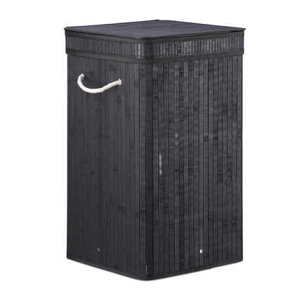 Foldable laundry basket bamboo